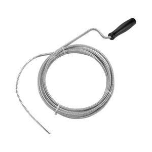 Disposable Slow Drain Cleaner 10 Foot Metal Snake Hair Food Debris Removal Pipe Plumber Tool