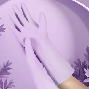 Disposable Thin PVC Safety Gloves with Nitrile Texture for Household Cleaning and Dishwashing