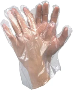 Disposable Transparent HDPE PE Plastic Hand Gloves for Personal Care Household Gloves