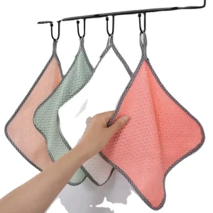 Disposable Woven Striped Microfiber Quick-Dry Cleaning Cloth Super Absorbent Kitchen Towel Streak Free Non-Stick Oil