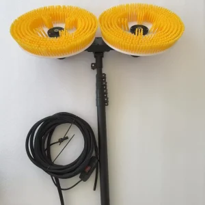 Double Head Telescopic Aluminum Alloy Solar Panel Cleaning Brush with Dual Action Design for Efficient Cleaning