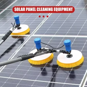 Double Heads Remote Control 200W Lithium Battery Electric Cleaning Brush Telescopic Pole Water Cleaning Soft Panels Cleaning
