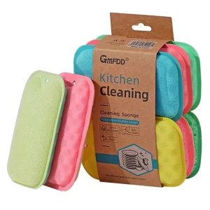 Double-Sided Dish Sponge Brush Household Cleaning Cloth for Kitchen & Bathroom Dishwashing Scouring Pads