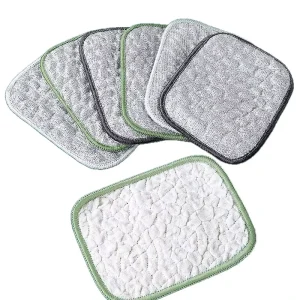 Double-Sided Viscose Scouring Pad Multipurpose Square Dishwashing Rags Non-Scratch Wire for Kitchen Use