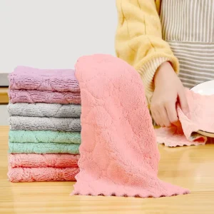 Double sided Microfiber Kitchen Dish Cloth Perfect Alternative Swedish Dish Cloths
