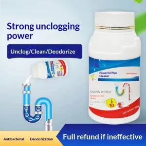 Drain Cleaner Powder Strong Pipe Unclogging Effectively Dissolves Clogs Toilets Kitchens Deodorizes Strengthens Pipes