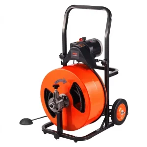 Drain Cleaning Machine Sewer Snake Machine Auto Feed Drain Auger Cleaner