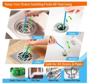 Drain Cleaning Sticks Odor Free Formula Keeps Drains Pipes Clear for Sinks TV Commercial