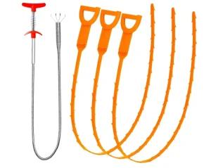 Drain Clog Remover Drain Snake Hair Catcher Auger Cleaner Tool Set for Toilet Kitchen Sink Bathroom Tub Sewer