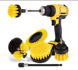 Drill Brush Attachment Set 5 Pack Power Scrubber Cleaning Kit Scrub Brush with Extend Long