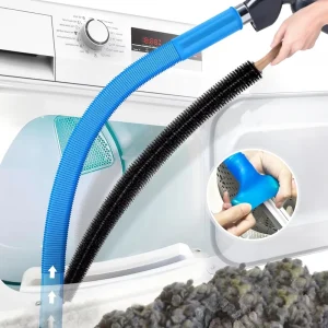 Dryer Vent Cleaner Kit Plastic Vacuum Attachment Flexible Hose Lint Brush Durable Quick Lint Removal Multi Use Appliance