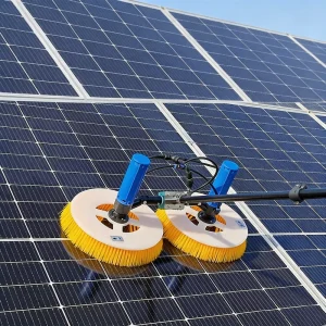 Dual Head Electric Photovoltaic Cleaning Machine Eco Friendly Aluminum Handle Nylon Bristles OEM Available for Solar Cleaning
