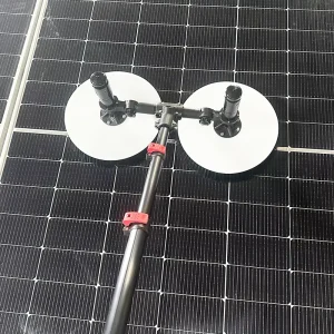 Dual Head Solar Cleaning Brush Supports AC Plug in Battery Telescopic Pole High Efficiency Factory Direct