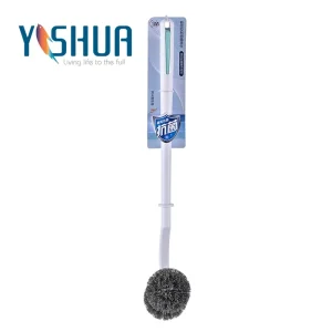 Dual Head Toilet Brush with Antibacterial Bristles for Effective Hygienic Bathroom Cleaning and Stain Removal