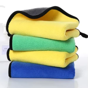 Dual Sided Microfiber Towel Durable Coral Velvet Car Cleaning Quick Dry Detailing Dual Sided