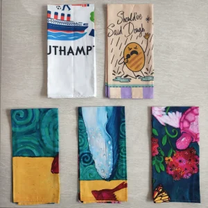 Durable 100% Cotton Kitchen Tea Towel Multi Color Dish Towel Quick Dry Print Fruit Pattern