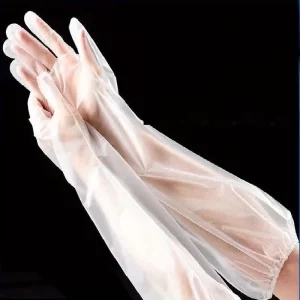 Durable Eco Friendly Disposable Gloves with Long Arm Waterproof Oilproof Kitchen Dishwashing Household Cleaning Fall Season