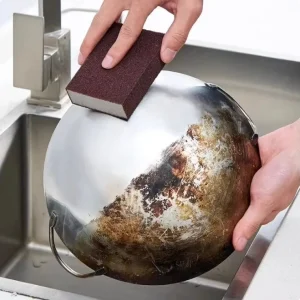 Durable Emery Magic Bottom Cleaning Descaling Dishwashing Brush Pot Artifact Nano Sponge Wipe Stains Sponges Scouring Pads