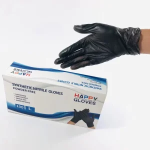Durable Household Cleaning Black Color PVC Gloves Waterproof Kitchen Gloves