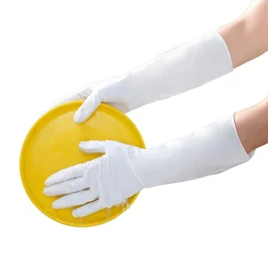 Durable Household Kitchen Women’s Thickened Waterproof Nitrile Gloves 16 Inch