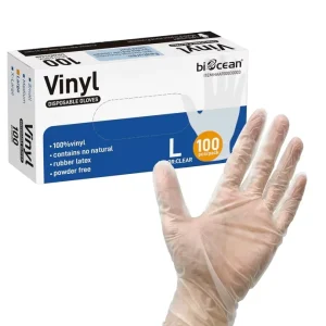 Durable Latex free and Powder free PVC Material Vinyl Gloves Large Clear Bulk Pack of 1000 in Atlanta