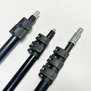 Durable Long Handle Anodized Black Aluminum Telescopic Extending Tool No rotation with ACME