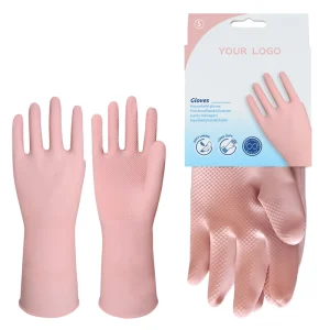 Durable Multi-Purpose Reusable Thick Smooth Lining Latex Gloves Beaded Cuff Waterproof Non Slip Tear Resistant Breathable High