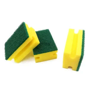 Durable Multi Use Green Scouring Pad Holder Kitchen Cleaning Sponge