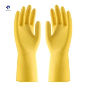 Durable Natural Rubber Latex Gloves for Kitchen Cleaning Thickened Hygiene Gloves for Year Round Use