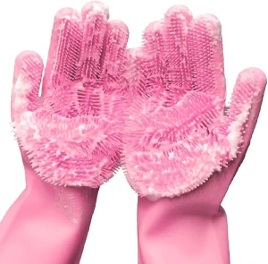 Durable Reusable Waterproof Silicone Cleaning Latex Rubber Household Gloves Kitchen Latex Dishwashing Household Gloves