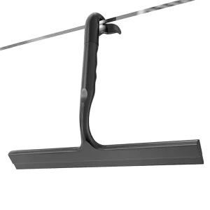 Durable Silicone Iron Car Glass Bathroom Window Floor Cleaning Squeegee with Hanging Hook for Home Garage Use
