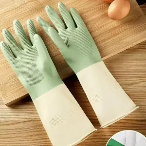 Durable Waterproof PVC Dishwashing Gloves Wear Resistant Anti Bee Kitchen Use