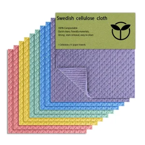 ECO-Friendly Custom Reusable Biodegradable Cellulose Dish Wipes Swedish Dish Clothes Dishcloth Cleaning Cloths