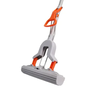 Easy Squeeze Sponge Mop No Hand Wash PVA Mop with Adjustable Handle for Household Floor Cleaning