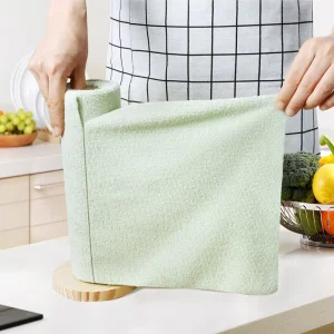 Easy Tear Off Kitchen Towel Napkins Cleaning Cloth Roll Wipe Cleaning Cloth Microfiber Home Pan Pot Washrag Custom Logo Package