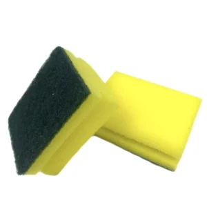 Easy To Dry Kitchen Cleaning Dishwashing Sponge Non-scratch double layer Scouring Pads
