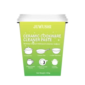 Eco Ceramic Coating Cleaner Paste for Cookware Removes Dark Stains Restores Original Whiteness Glossy Shine 500g