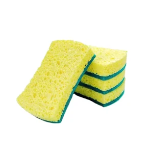 Eco Cleaning Products Recycled PET Hard Scouring Pad Cellulose Sponge for Washing Dishes