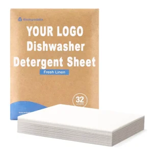 Eco Effervescent Multipurpose Biodegradable Disposal Paper Sheets Dish Wash Dishwasher Detergent Sheets for All Purpose