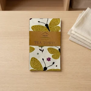 Eco Friendly 100% Cotton Waffle Floral Kitchen Towel Digital Printed Absorbent Dish Cloth Custom Design for Home Gift