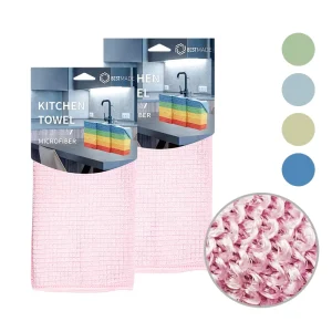 Eco Friendly Absorbent Microfiber Kitchen Towel Fiber Cleaning Cloths for Home Appliances Dish Use