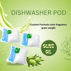 Eco Friendly All in One Dishwasher Tablets Phosphate Free Automatic Dishwashing Pods PVA Water Soluble Enzyme Formula Dish Soap
