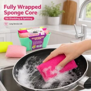 Eco Friendly Assorted Colors Compressed Sponge Core Kitchen Dish Washing Sponge with Super Water Absorption
