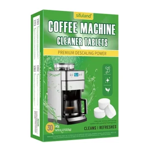 Eco Friendly Automatic Coffee Machine Cleaning Tablet Effervescent 30% 50% Active Ingredients 30 Pcs Descaling Agent Stain