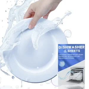 Eco Friendly Biodegradable Disposable Dishwasher Sheets Lemon Scent Sustainable Kitchen Dishwashing Tablets