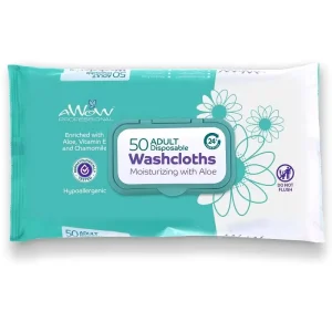 Eco-Friendly Biodegradable Disposable Moist Patient Adult Wipes Non-Woven 20x30cm 23*33cm Extra Soft Flushable 50 Count