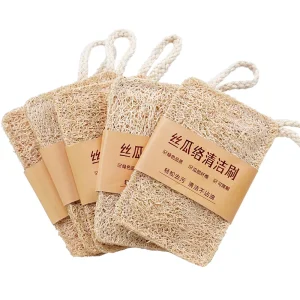 Eco Friendly Biodegradable Plant Kitchen Dish Sponge Scouring Pads Natural Loofah Dishwashing Cleaning Sponge
