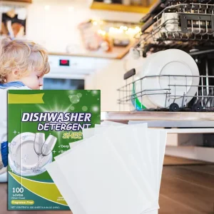 Eco Friendly Biodegradable SJX Brand Kitchen Dishwashing Sheets 50% 80% Active