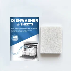 Eco Friendly Dishwasher Detergent Sheets Unscented Plastic Free High Efficiency Solid Enzyme Deep Cleaning Super Concentrated