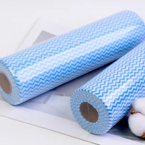 Eco-Friendly Disposable Microfiber Cleaning Roll Non-Woven Kitchen Dish Towel Printed Logo Dry Rags for Dish Washing